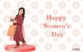 Happy Womens Day vector illustration on white background