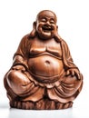 Happy wooden Buddha Royalty Free Stock Photo