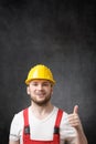 A happy worker showing thumbs up sign Royalty Free Stock Photo