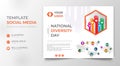 Happy world cultural diversity day, social media independence day template or colorful banner vector illustration.
