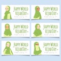 Happy World Hijab Day Vector Set