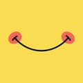 Happy world smile day, smiling National big happiness Fun thoughts emoji face emotion smiley Laughter lip symbol Smiling Royalty Free Stock Photo