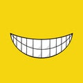 Happy world smile day, smiling National big happiness Fun thoughts emoji face emotion smiley Laughter lip symbol Smiling lips, Royalty Free Stock Photo