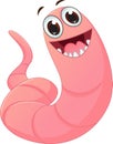 Happy worm cartoon Royalty Free Stock Photo