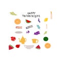 Happy yalda night design vector illustration Royalty Free Stock Photo