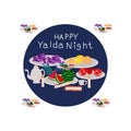 Happy yalda night design vector illustration Royalty Free Stock Photo
