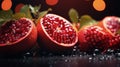 Happy yalda night, winter solstice festival, The birth of the sun or the moon, Copyspace background for text, grapes