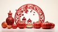 Happy yalda night, winter solstice festival, The birth of the sun or the moon, Copyspace background for text, grapes