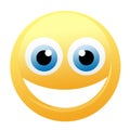Happy yellow emoticon Royalty Free Stock Photo