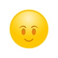 Happy yellow smile emotion reaction symbol icon