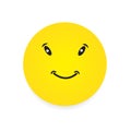 Happy yellow smile face dodle Royalty Free Stock Photo