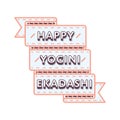 Happy Yogini Ekadashi day greeting emblem