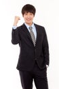 Happy young Asian business man Royalty Free Stock Photo