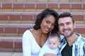 Happy Young Attractive Mixed Race Couple Royalty Free Stock Photo