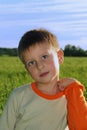 Happy young boy looking Royalty Free Stock Photo