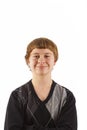 Happy young boy posing in studio Royalty Free Stock Photo