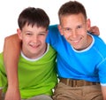 Happy young brothers Royalty Free Stock Photo