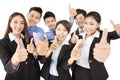 Happy Young Business team with thumbs up gesture Royalty Free Stock Photo