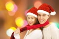 Happy young christmas couple Royalty Free Stock Photo