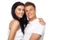 Happy young couple in casual clothing Royalty Free Stock Photo