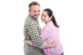 Happy young couple embracing and smiling Royalty Free Stock Photo