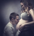 Happy young couple expecting baby Royalty Free Stock Photo