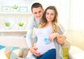 Happy young couple expecting baby Royalty Free Stock Photo