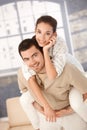 Happy young couple having fun at home Royalty Free Stock Photo