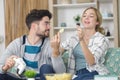 happy young couple having fun playing video games Royalty Free Stock Photo