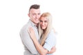 Happy young couple hugging each other Royalty Free Stock Photo