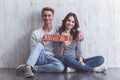 Beautiful couple at home Royalty Free Stock Photo