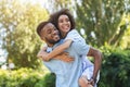 Happy young couple laughing and having fun Royalty Free Stock Photo