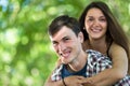 Happy young couple outdoor Royalty Free Stock Photo