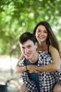 Happy young couple outdoor Royalty Free Stock Photo