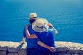 Happy young couple on sea vacation Royalty Free Stock Photo