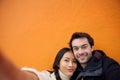 Happy young couple taking selfie Royalty Free Stock Photo