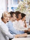 Happy customer service operator Royalty Free Stock Photo