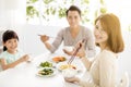 Happy young Family enjoy their dinner Royalty Free Stock Photo