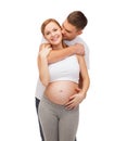 Happy young family expecting child Royalty Free Stock Photo