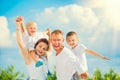 Happy young family having fun together Royalty Free Stock Photo