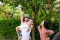 A happy young family spends time playing together Royalty Free Stock Photo