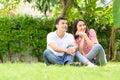 A happy young family spends time playing together Royalty Free Stock Photo