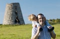 Happy young father and son playing together Royalty Free Stock Photo