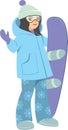 Young girl with Snowboard