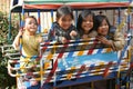 4 happy young girls, Luang Prabang, Laos Royalty Free Stock Photo