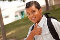 Happy Young Hispanic Boy Ready for School Royalty Free Stock Photo