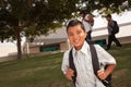 Happy Young Hispanic Boy Ready for School Royalty Free Stock Photo