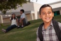 Happy Young Hispanic Boy Ready for School Royalty Free Stock Photo