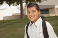 Happy Young Hispanic Boy Ready for School Royalty Free Stock Photo