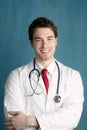 Happy young male doctor man smile handsome Royalty Free Stock Photo